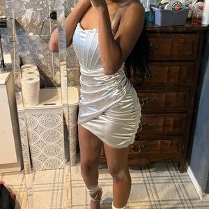 A size small silver dress only been wore once